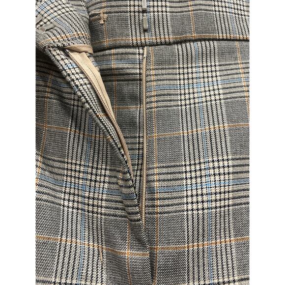 Nine West Plaid Trousers High Rise Straight Leg Pants Womens 16 - Picture 3 of 5